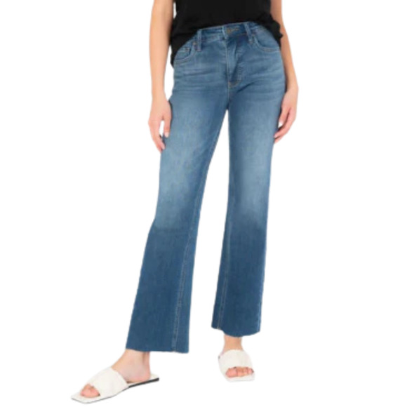 KUT FROM THE KLOTH Kelsey High Rise Fab Ab Ankle Flare Jeans Women's Size 14 - Picture 1 of 5